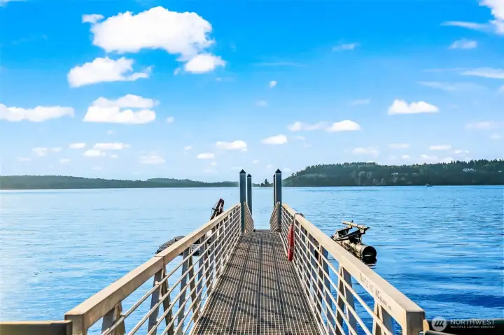 Wide water views – the Narrows and beyond from your own deck.