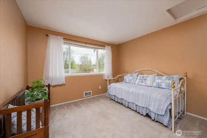 2nd bedroom overlooking the front yard