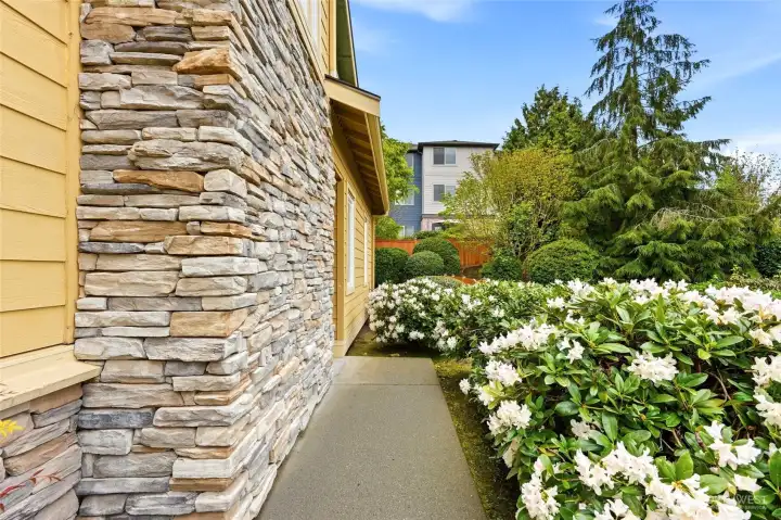 Private Walkway to front door with NO neighbors