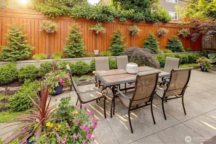 Convenient to kitchen French Doors outside patio dining!