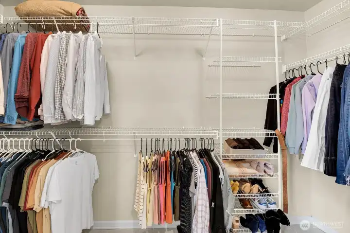 Enormous walk-in closet.