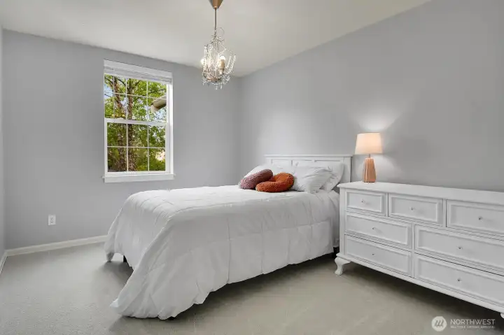 One of the spacious upstairs bedrooms. New paint and carpet!