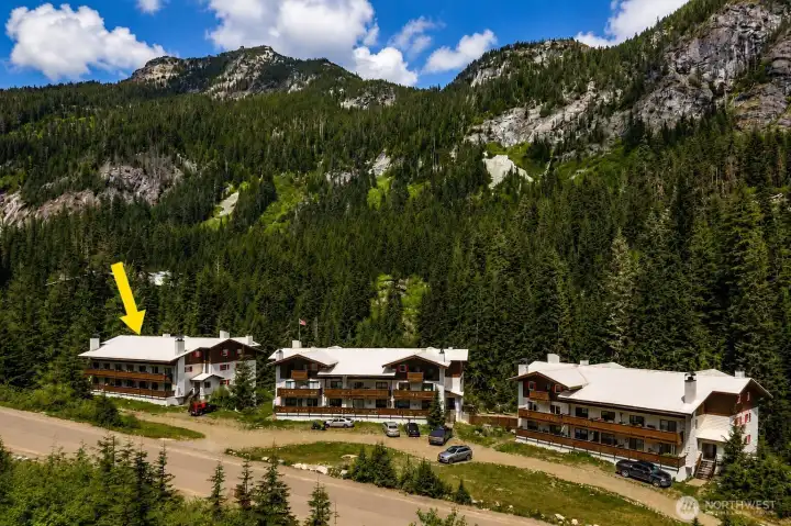 The subject building is closer to Alpental Ski Report.