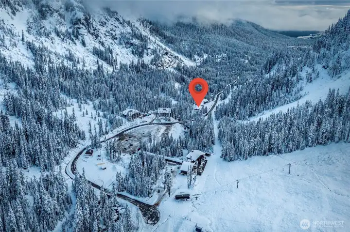 Leave the car behind and enjoy an approximately 10-minute walk to Alpental's base area, with easy access to skiing, snowboarding, hiking trails, and year-round mountain recreation.