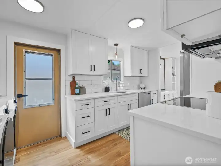 Custom cabinetry and tile work