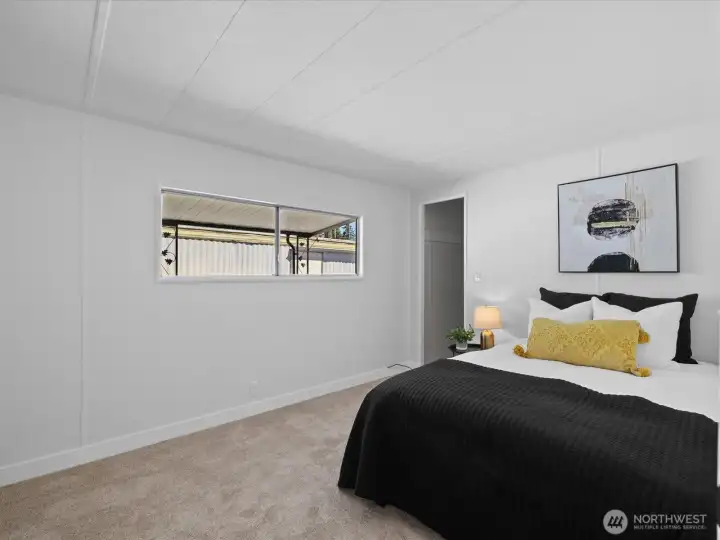 Primary bedroom with walk in clost