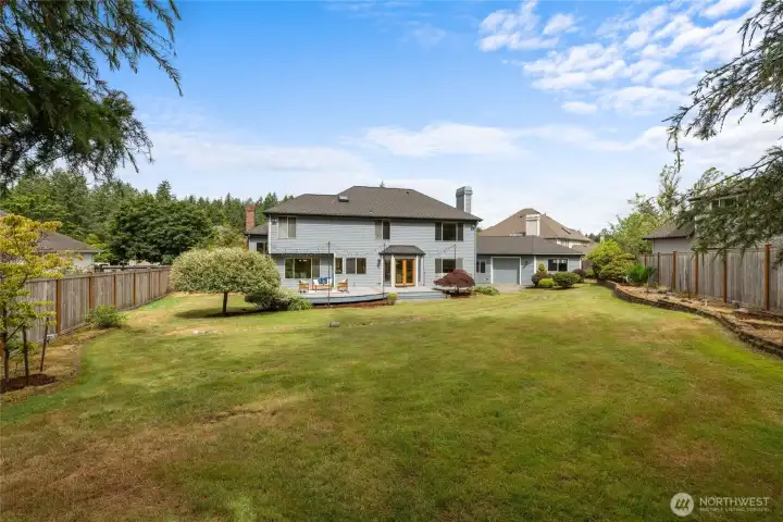 Wonderful large back yard.