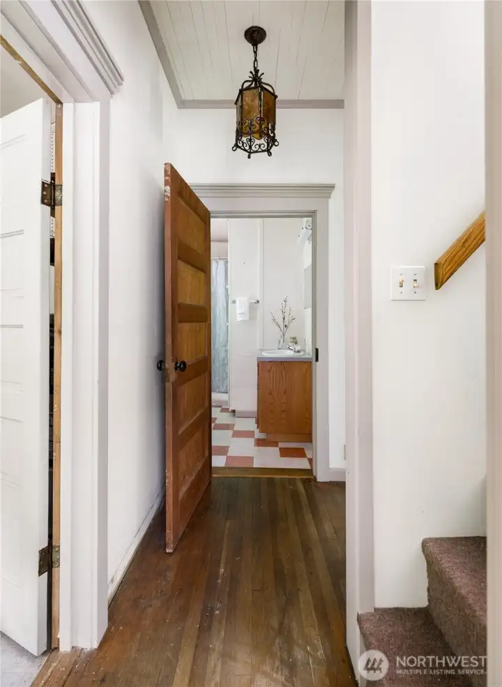 .75 bathroom on main floor. .75 bathroom on main floor.