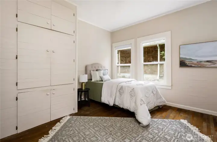 Non conforming second bedroom on main floor. Non conforming second bedroom on main floor.