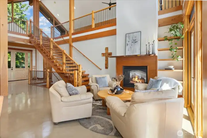 Sit by the Inviting Gas Fireplace Sit by the Inviting Gas Fireplace