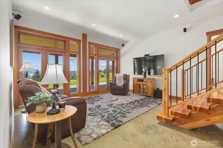 Lower Level Gathering and Entertainment Space Lower Level Gathering and Entertainment Space