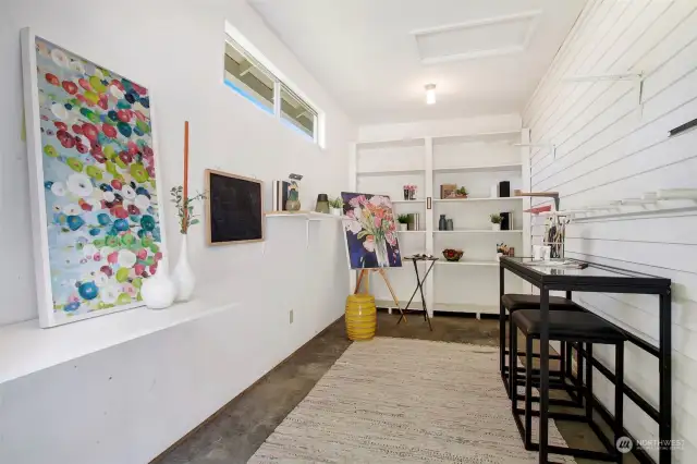 This bonus space is perfect for storage, shop, art studio, home office, or workout space.