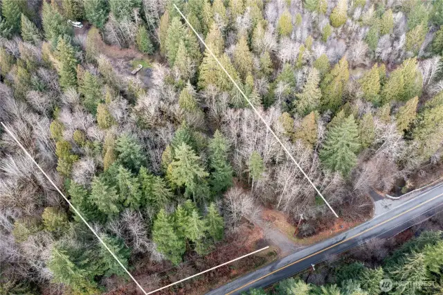 Welcome to over 9 acres of gorgeous property with your own personal creek in the community of Key Peninsula North. Arial picture lines are estimates of property boundaries