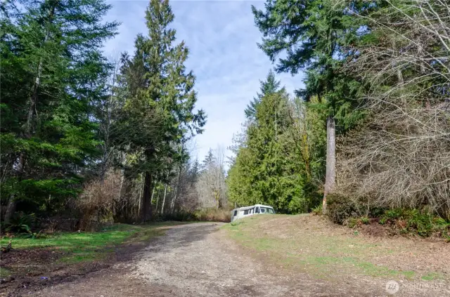 Wide access to a level area from the entrance into the property