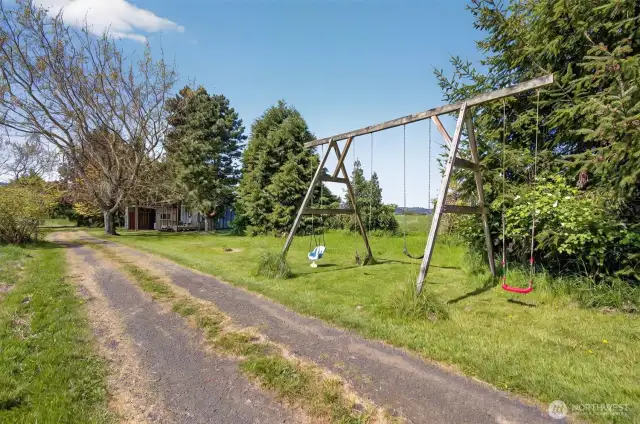 Swing set next to the Bunkhouse