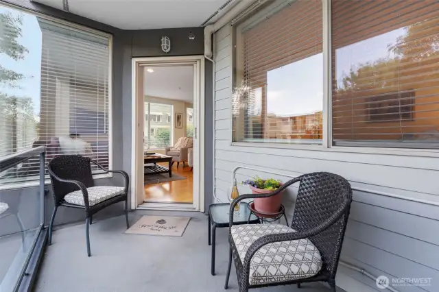 Step outside to your own private deck—perfect for morning coffee, an evening unwind, or container gardening. This cozy outdoor space extends your living area and offers a peaceful spot to enjoy the fresh air right off the main living room.