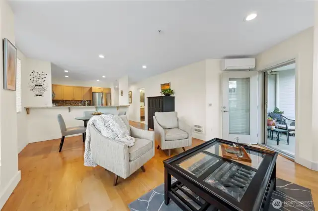 Look at all this beautifully designed space—makes everyday living a breeze. Step out to your private patio retreat—and don’t miss the central A/C unit for heating and cooling for year-round comfort!