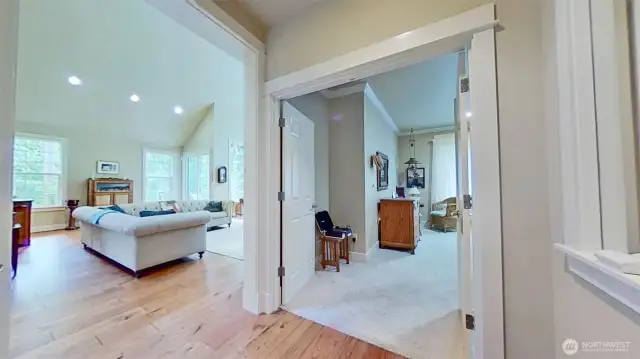 French door access to main-level primary bedroom.