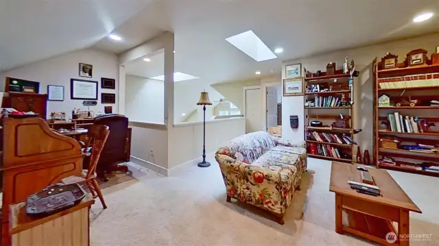 Loft/family room with office nook