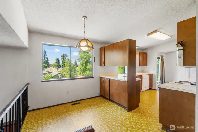 Eating area off kitchen