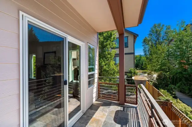 Balcony off the living room.