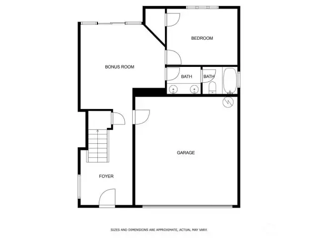 Lower level floor plan