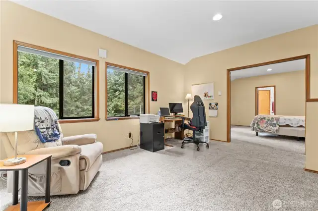 Primary suite has an attached loft