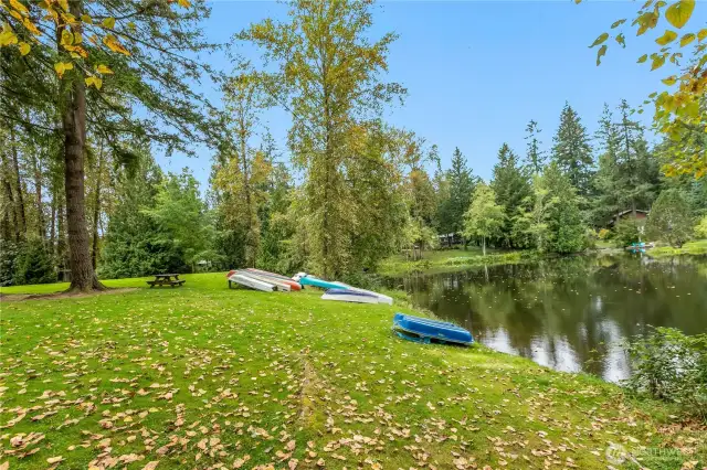 Lake Marcel's boats can be used