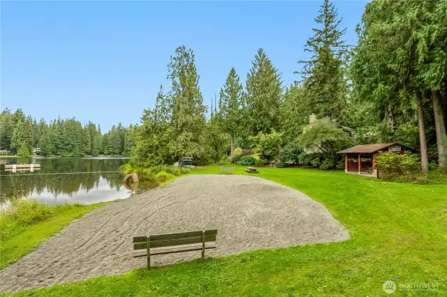 There's even a sand beach