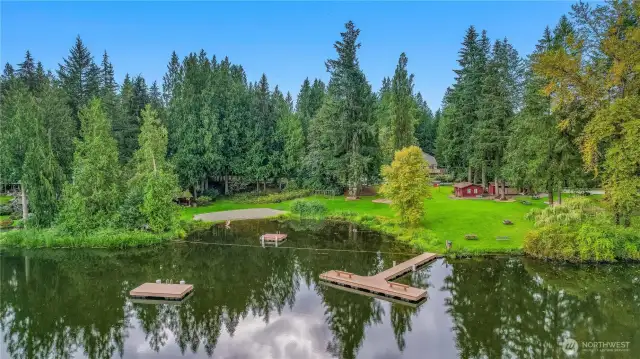 A view of Lake Marcel Community Club's private amenities