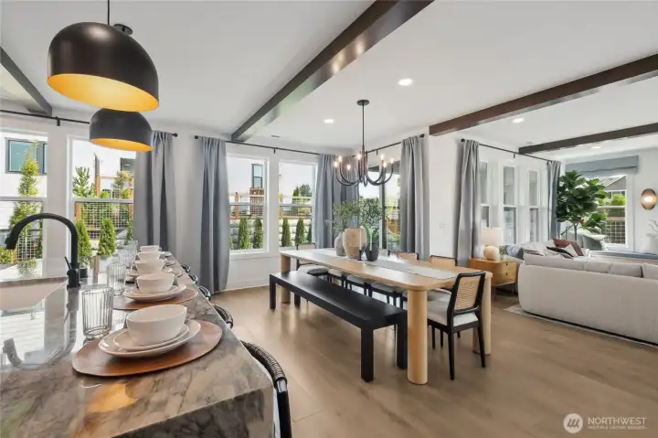 Pictures of model home.  Colors, material, and style may vary.