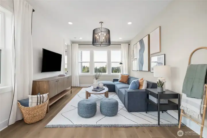 Pictures of model home.  Colors, material, and style may vary.