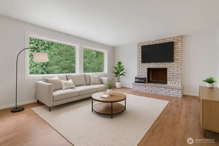 Virtually Staged Living Room