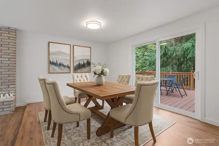 Virtually Staged Dining Area