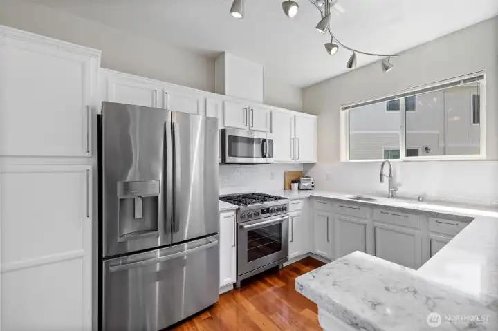 Full view of recently remodeled kitchen