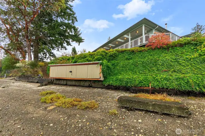 Kayak hut at waters edge