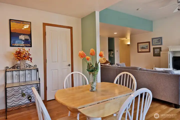 There are two storage closets in the kitchen area...