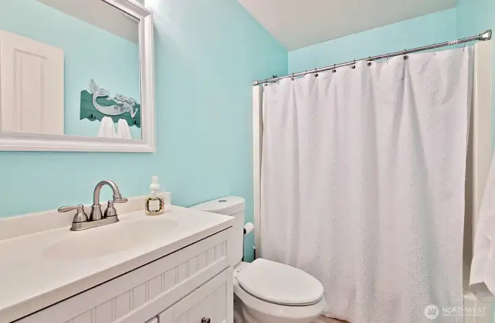 Full bath on hall was mostly redone in 2019.