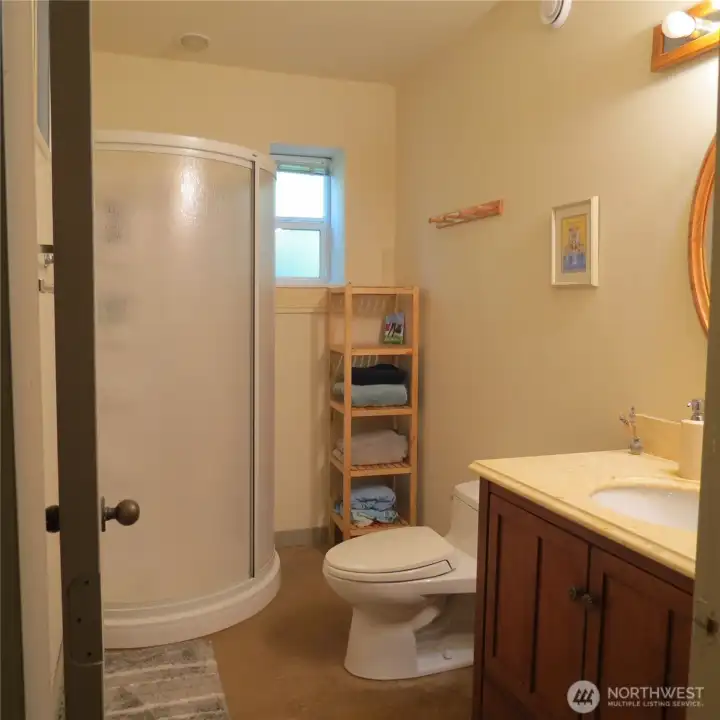 Daylight basement bathroom.