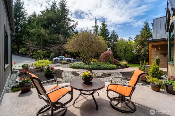 Different patio spaces offer varying temperatures through the day