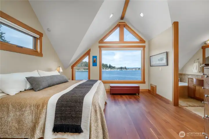 Primary suite on second level