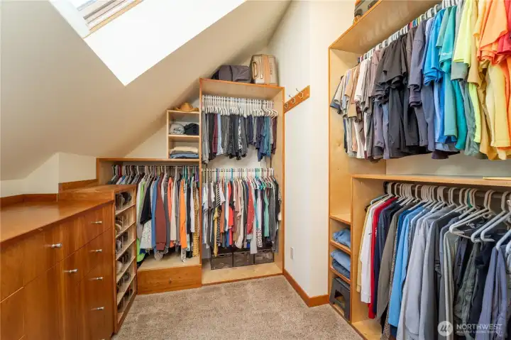 Large primary walk-in closet