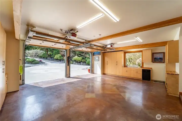 Even the garage is warm and cozy