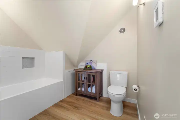 With a full bath with radiant heated floors