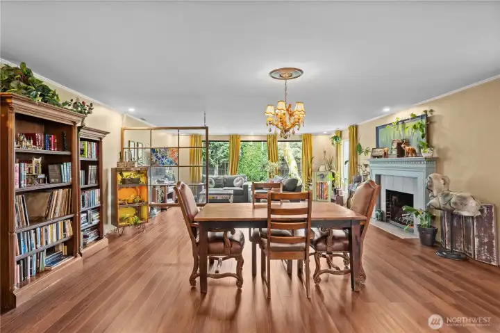 Open space dining and living room