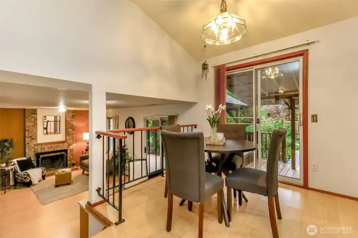 Dining room view to lower level