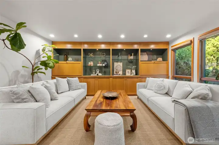 The 2nd living area provides a more open concept space