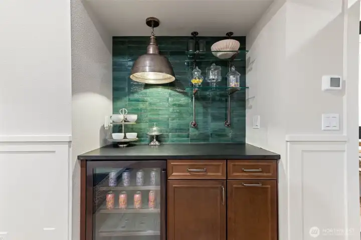 Beverage fridge and prep station