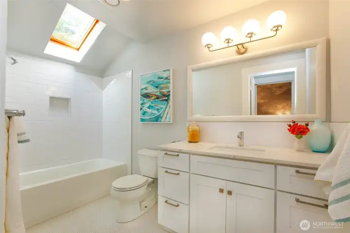 New vanity & tile