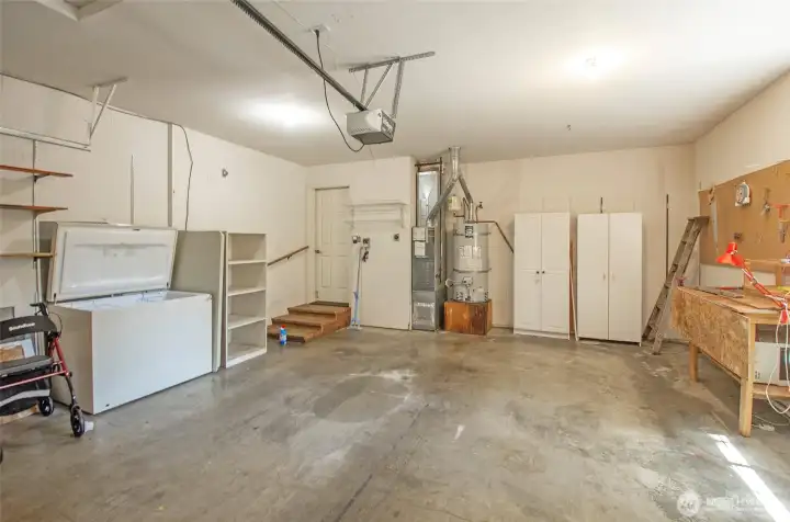 Large Garage with workbench